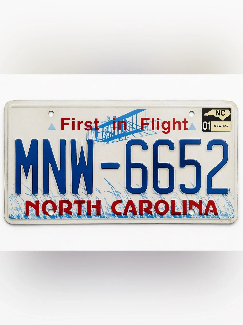 North Carolina License Plate